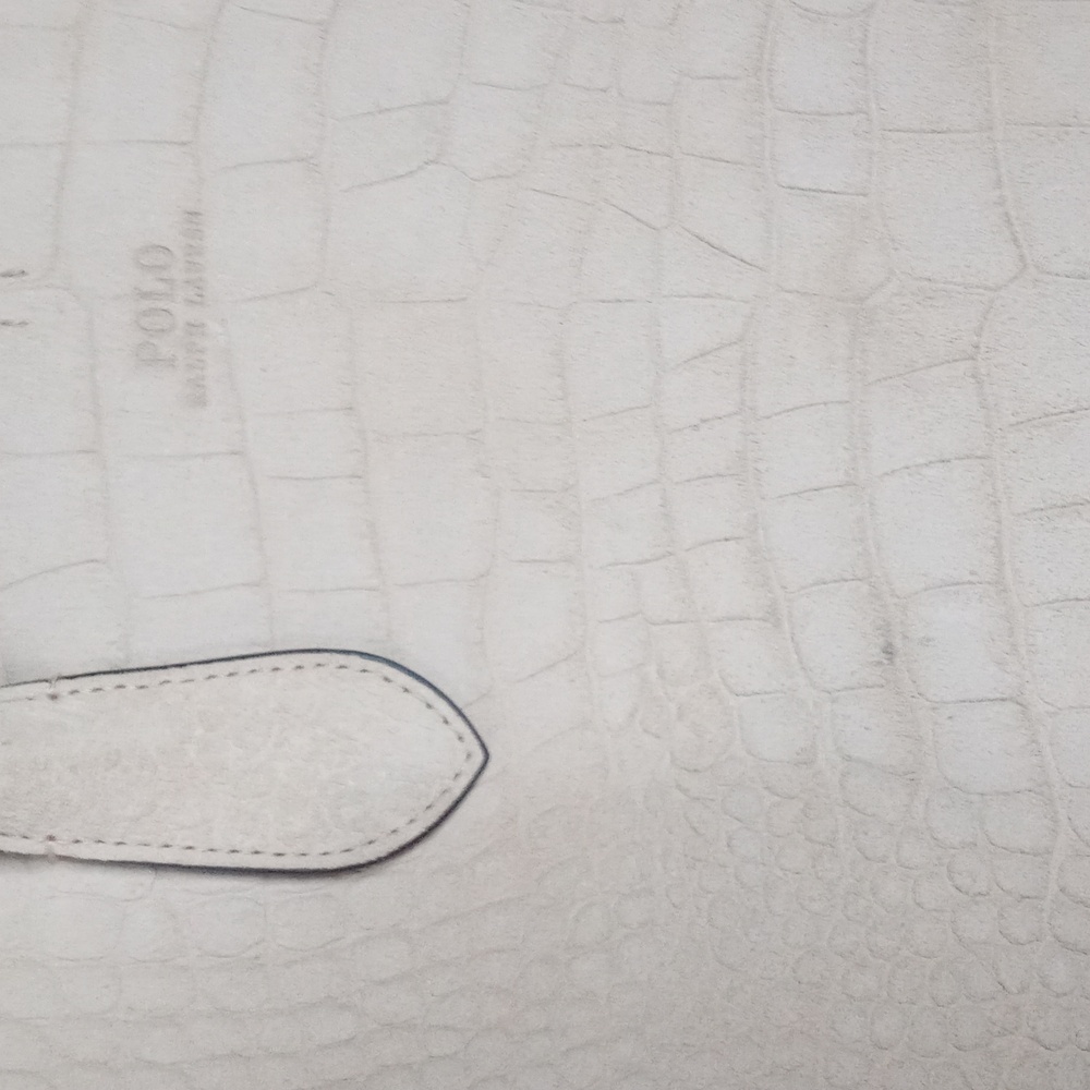 🌞HTF Polo Ralph Lauren🌞 - Suede Croc-Embossed Medium Bellport Tote Bag - Picture 14 of 16